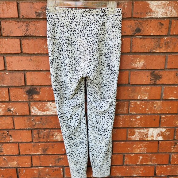 Active Power Soft Workout Leggings with Pockets Black Gray Splatter Size M - Picture 2 of 7